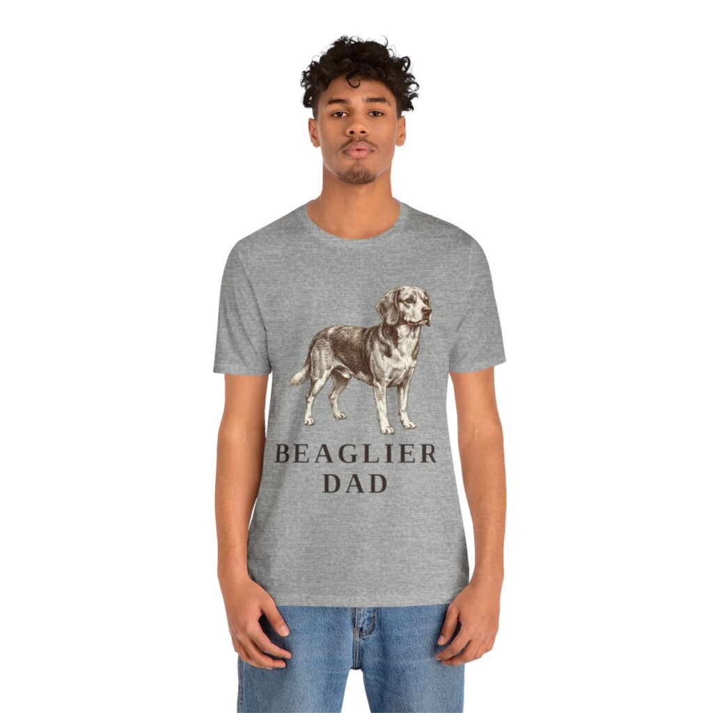 Beaglier Dad Shirt, Vintage Dog Sketch Tee, Dog Dad Gift
