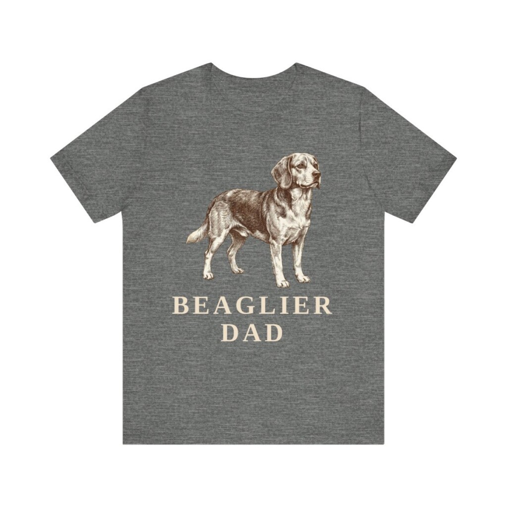Beaglier Dad Shirt, Vintage Dog Sketch Tee, Dog Dad Gift