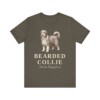 Bearded Collie Latin Shirt, Vintage Dog Sketch Tee, Dog Latin Gift