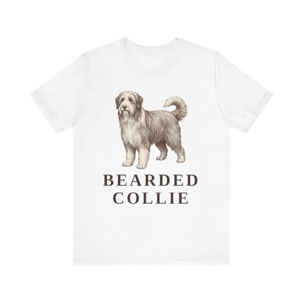 Bearded Collie Shirt, Vintage Dog Sketch Tee, Dog Lover Gift Bearded Collie Shirt, Vintage Dog Sketch Tee, Dog Lover Gift
