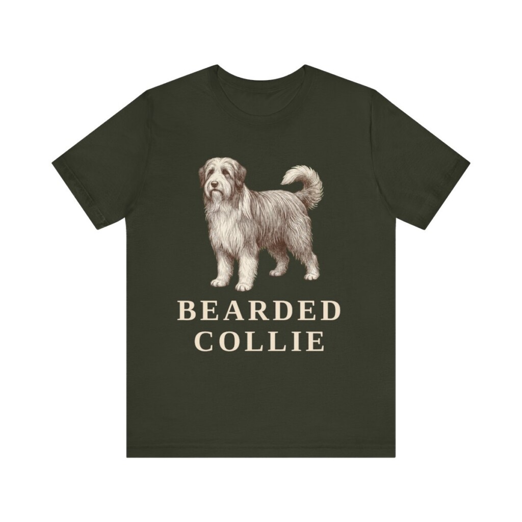 Bearded Collie Shirt, Vintage Dog Sketch Tee, Dog Lover Gift Bearded Collie Shirt, Vintage Dog Sketch Tee, Dog Lover Gift