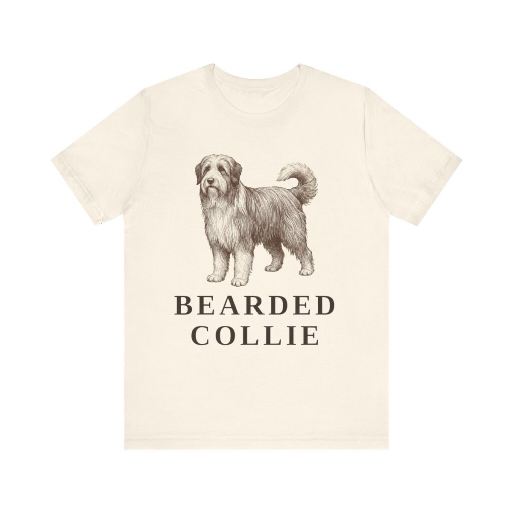 Bearded Collie Shirt, Vintage Dog Sketch Tee, Dog Lover Gift Bearded Collie Shirt, Vintage Dog Sketch Tee, Dog Lover Gift