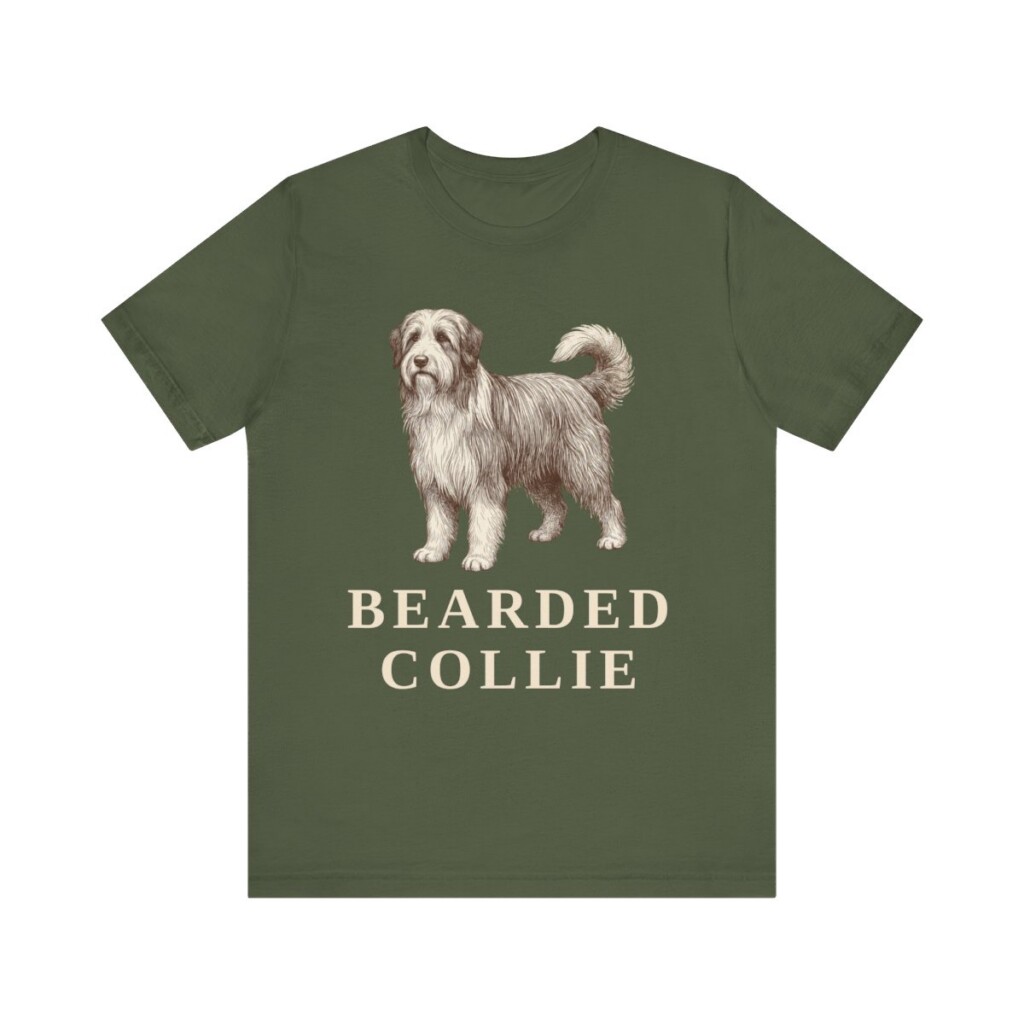 Bearded Collie Shirt, Vintage Dog Sketch Tee, Dog Lover Gift Bearded Collie Shirt, Vintage Dog Sketch Tee, Dog Lover Gift