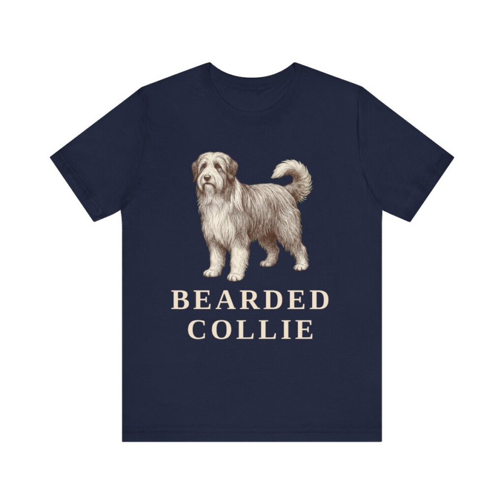 Bearded Collie Shirt, Vintage Dog Sketch Tee, Dog Lover Gift Bearded Collie Shirt, Vintage Dog Sketch Tee, Dog Lover Gift