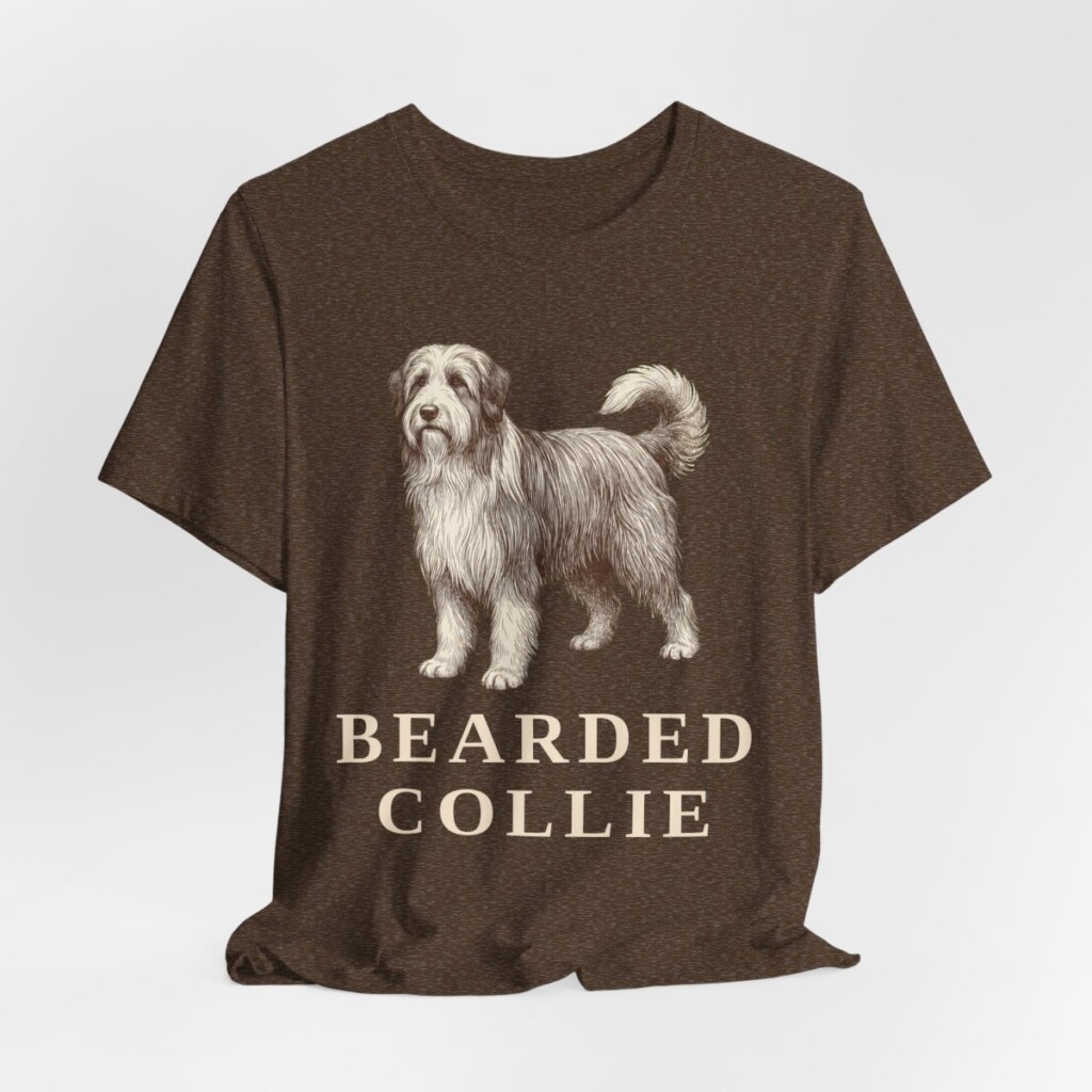 Bearded Collie Shirt, Vintage Dog Sketch Tee, Dog Lover Gift Bearded Collie Shirt, Vintage Dog Sketch Tee, Dog Lover Gift