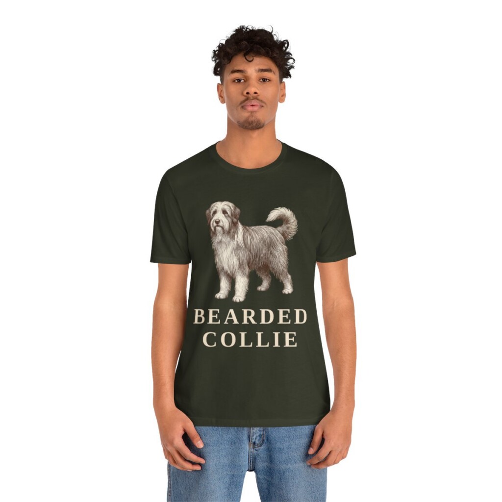 Bearded Collie Shirt, Vintage Dog Sketch Tee, Dog Lover Gift Bearded Collie Shirt, Vintage Dog Sketch Tee, Dog Lover Gift
