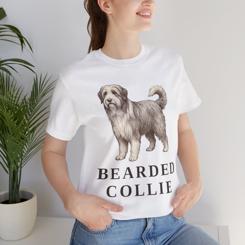 Bearded Collie Shirt, Vintage Dog Sketch Tee, Dog Lover Gift Bearded Collie Shirt, Vintage Dog Sketch Tee, Dog Lover Gift