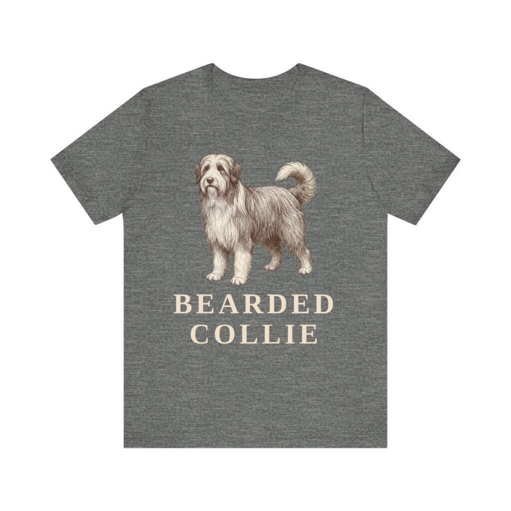 Bearded Collie Shirt, Vintage Dog Sketch Tee, Dog Lover Gift Bearded Collie Shirt, Vintage Dog Sketch Tee, Dog Lover Gift