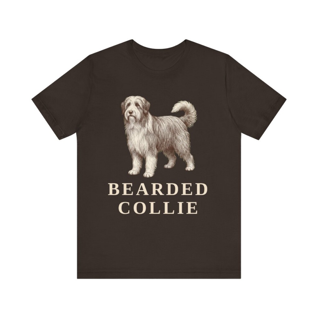 Bearded Collie Shirt, Vintage Dog Sketch Tee, Dog Lover Gift Bearded Collie Shirt, Vintage Dog Sketch Tee, Dog Lover Gift