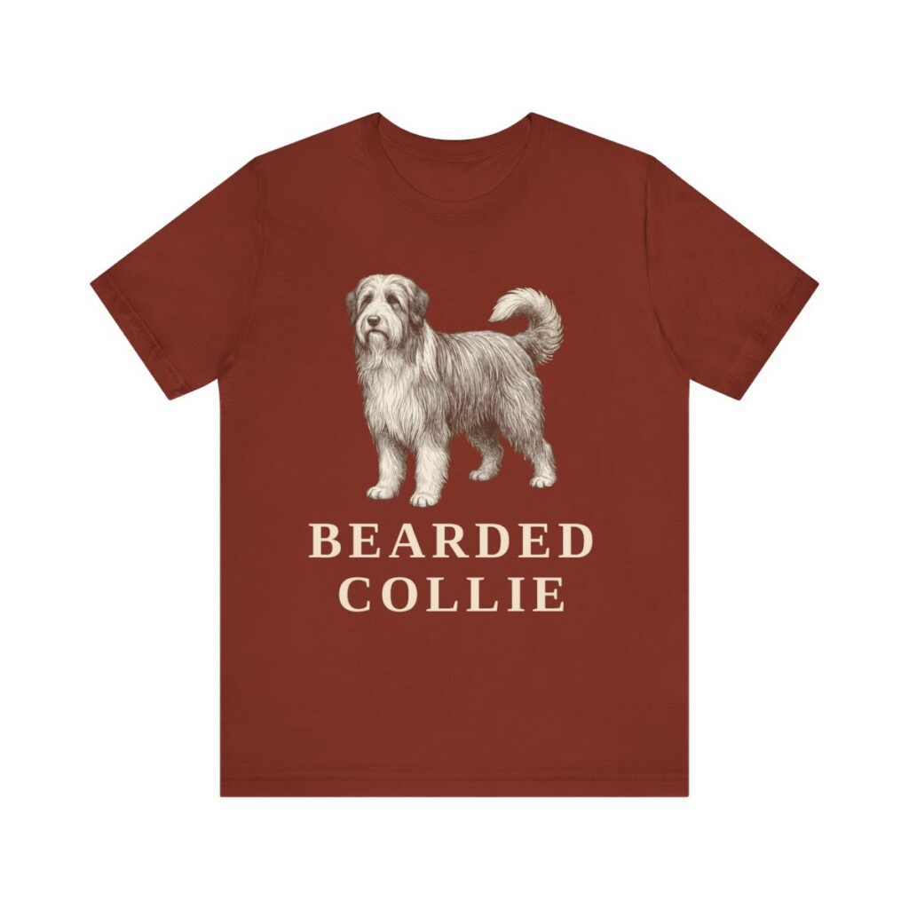 Bearded Collie Shirt, Vintage Dog Sketch Tee, Dog Lover Gift Bearded Collie Shirt, Vintage Dog Sketch Tee, Dog Lover Gift
