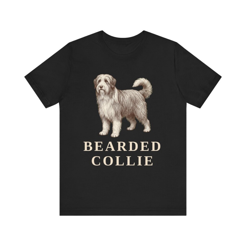 Bearded Collie Shirt, Vintage Dog Sketch Tee, Dog Lover Gift Bearded Collie Shirt, Vintage Dog Sketch Tee, Dog Lover Gift