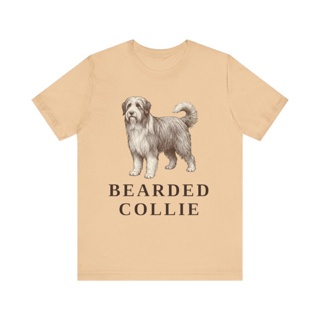 Bearded Collie Shirt, Vintage Dog Sketch Tee, Dog Lover Gift Bearded Collie Shirt, Vintage Dog Sketch Tee, Dog Lover Gift