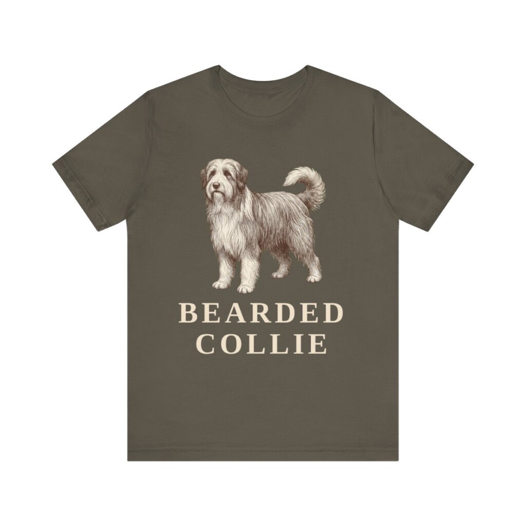 Bearded Collie Shirt, Vintage Dog Sketch Tee, Dog Lover Gift Bearded Collie Shirt, Vintage Dog Sketch Tee, Dog Lover Gift