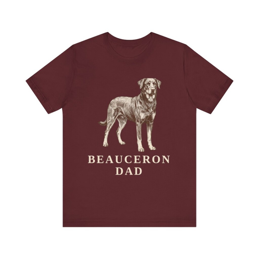 Beauceron Dad Shirt, Vintage Dog Sketch Tee, Dog Dad Gift