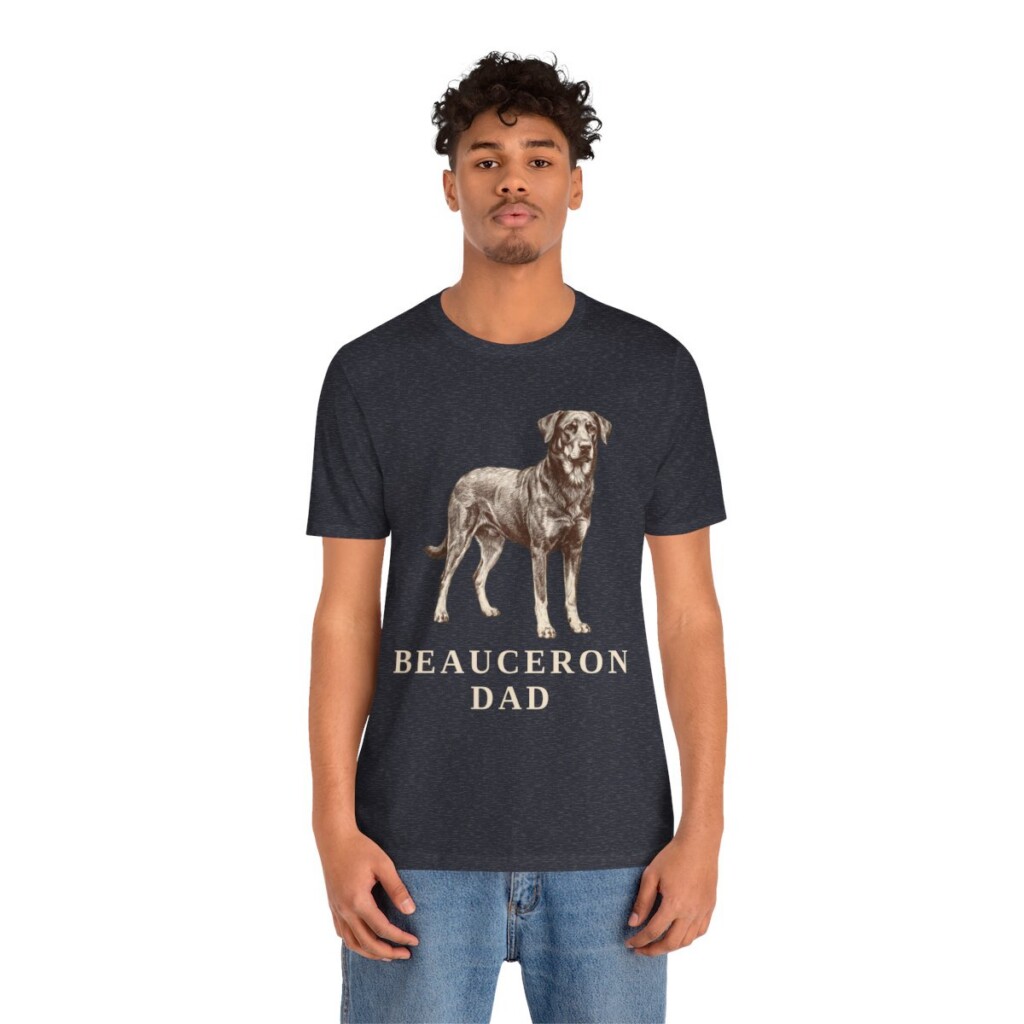 Beauceron Dad Shirt, Vintage Dog Sketch Tee, Dog Dad Gift