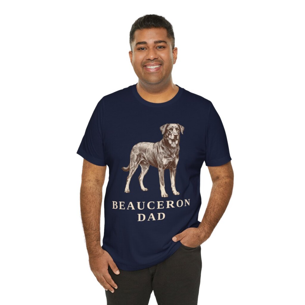 Beauceron Dad Shirt, Vintage Dog Sketch Tee, Dog Dad Gift