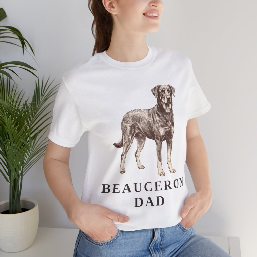 Beauceron Dad Shirt, Vintage Dog Sketch Tee, Dog Dad Gift