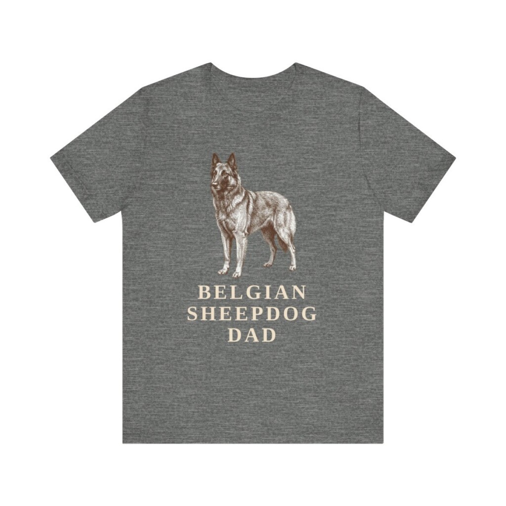 Belgian Sheepdog Dad Shirt, Vintage Dog Sketch Tee, Dog Dad Gift