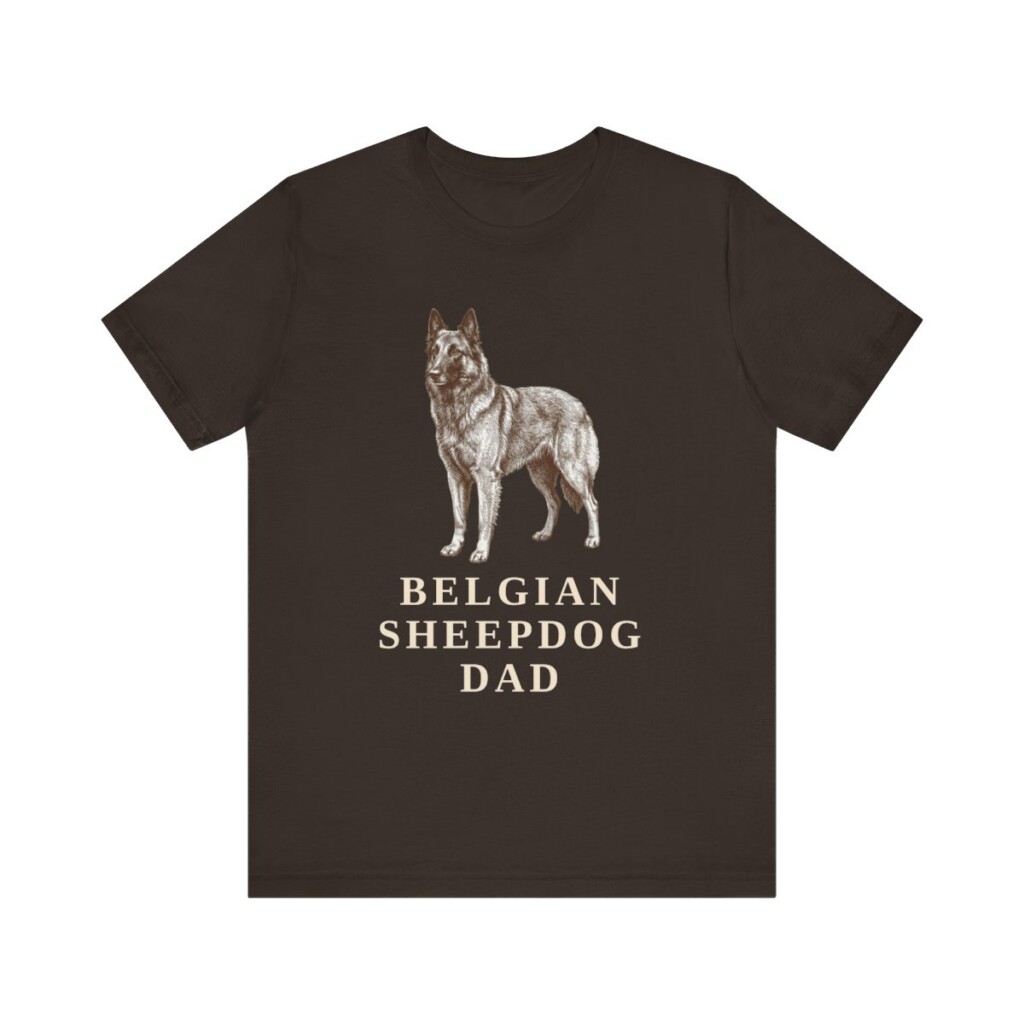 Belgian Sheepdog Dad Shirt, Vintage Dog Sketch Tee, Dog Dad Gift