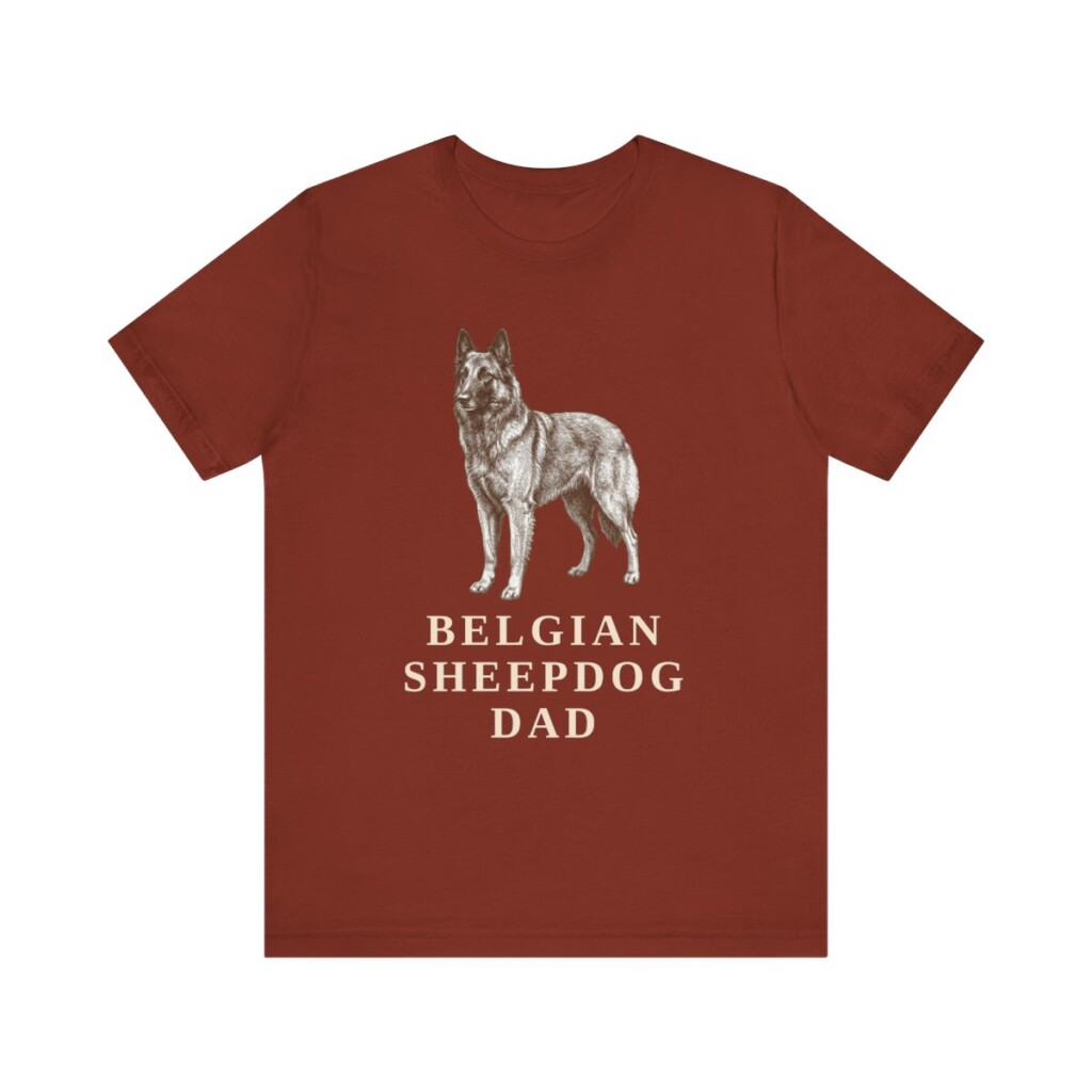 Belgian Sheepdog Dad Shirt, Vintage Dog Sketch Tee, Dog Dad Gift