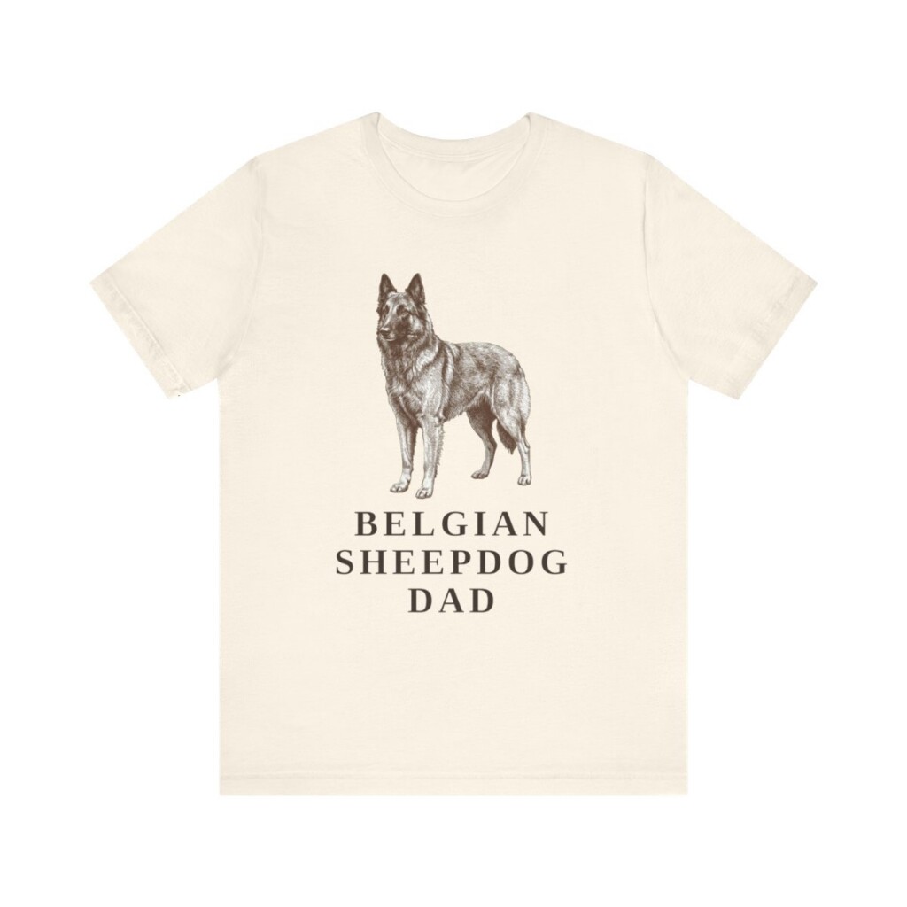 Belgian Sheepdog Dad Shirt, Vintage Dog Sketch Tee, Dog Dad Gift