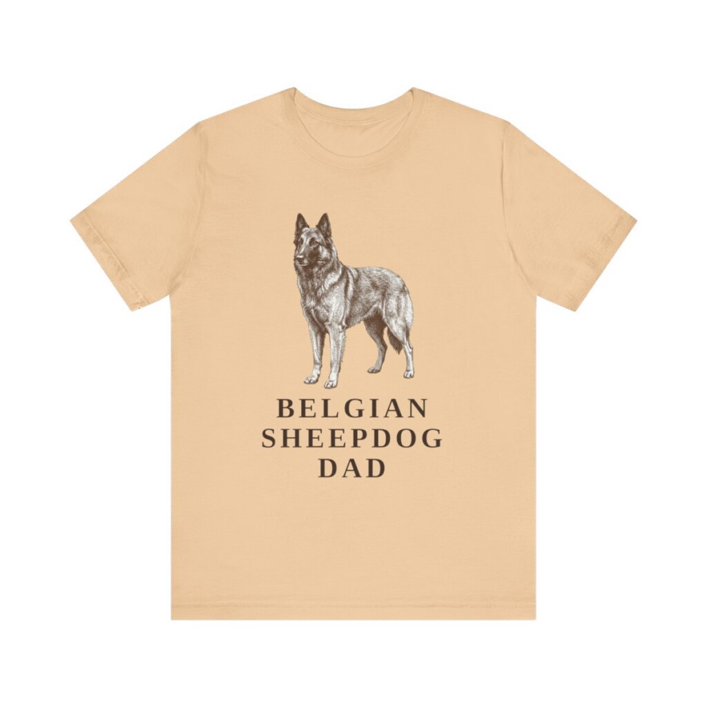 Belgian Sheepdog Dad Shirt, Vintage Dog Sketch Tee, Dog Dad Gift