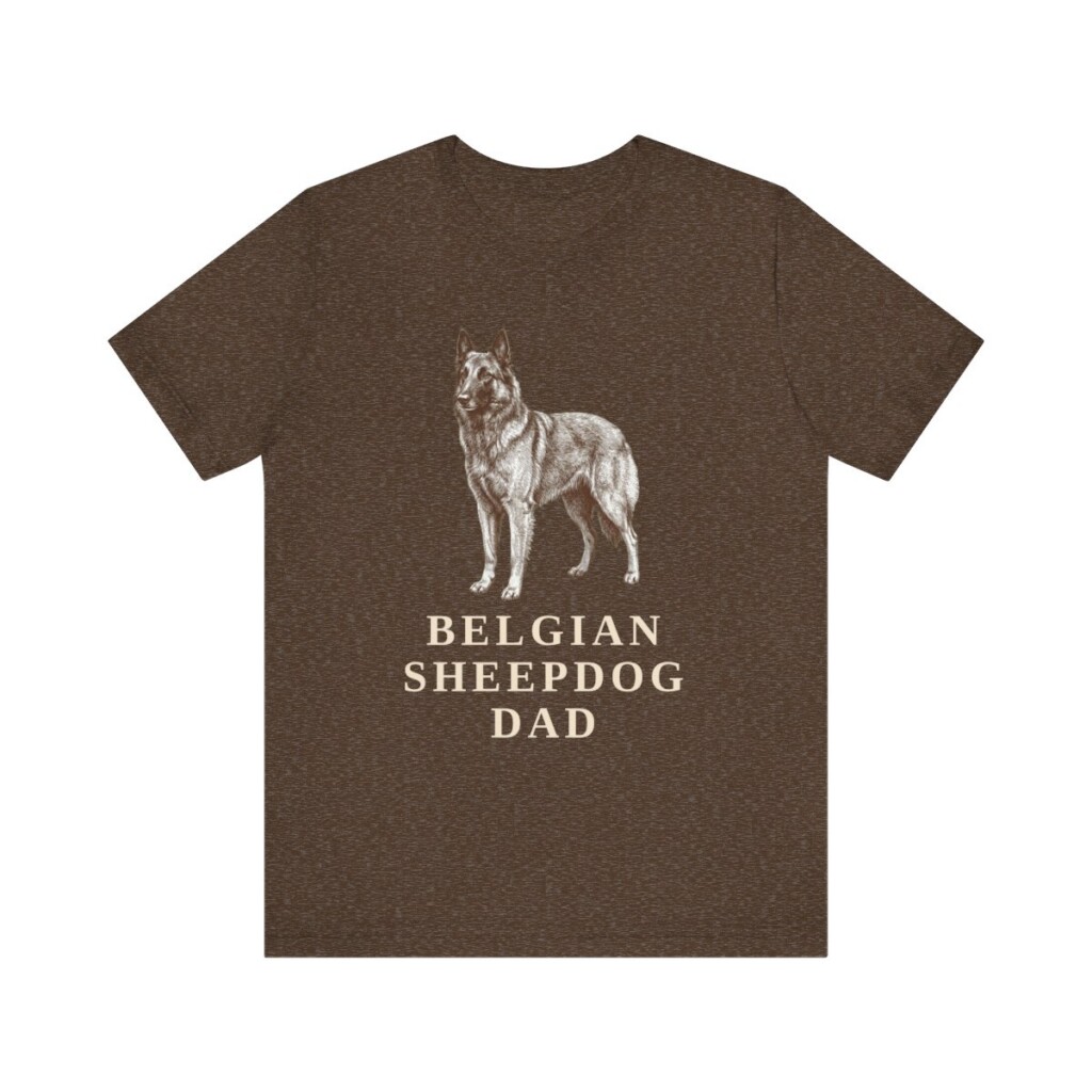 Belgian Sheepdog Dad Shirt, Vintage Dog Sketch Tee, Dog Dad Gift