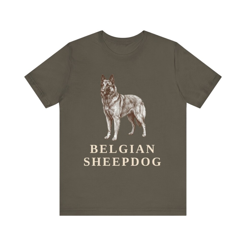 Belgian Sheepdog Shirt, Vintage Dog Sketch Tee, Dog Lover Gift