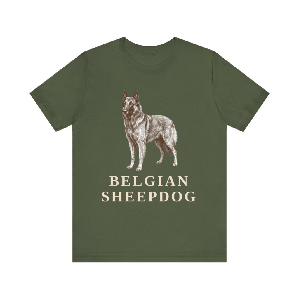 Belgian Sheepdog Shirt, Vintage Dog Sketch Tee, Dog Lover Gift