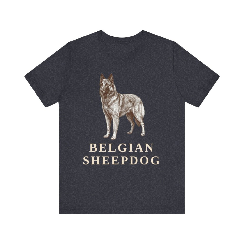 Belgian Sheepdog Shirt, Vintage Dog Sketch Tee, Dog Lover Gift