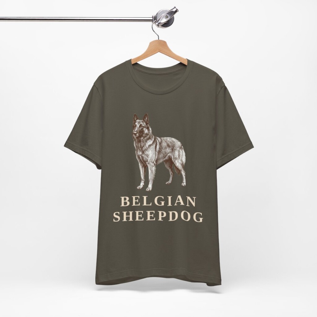Belgian Sheepdog Shirt, Vintage Dog Sketch Tee, Dog Lover Gift