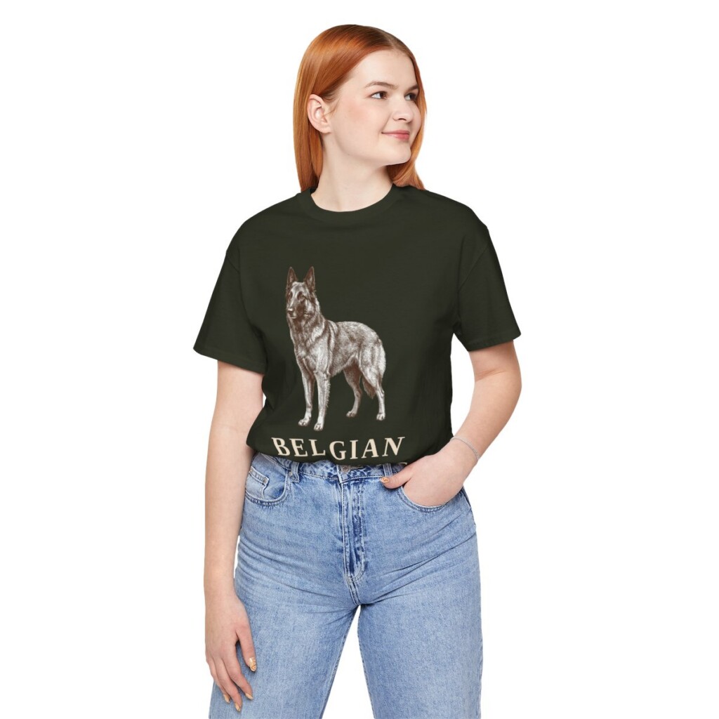 Belgian Sheepdog Shirt, Vintage Dog Sketch Tee, Dog Lover Gift