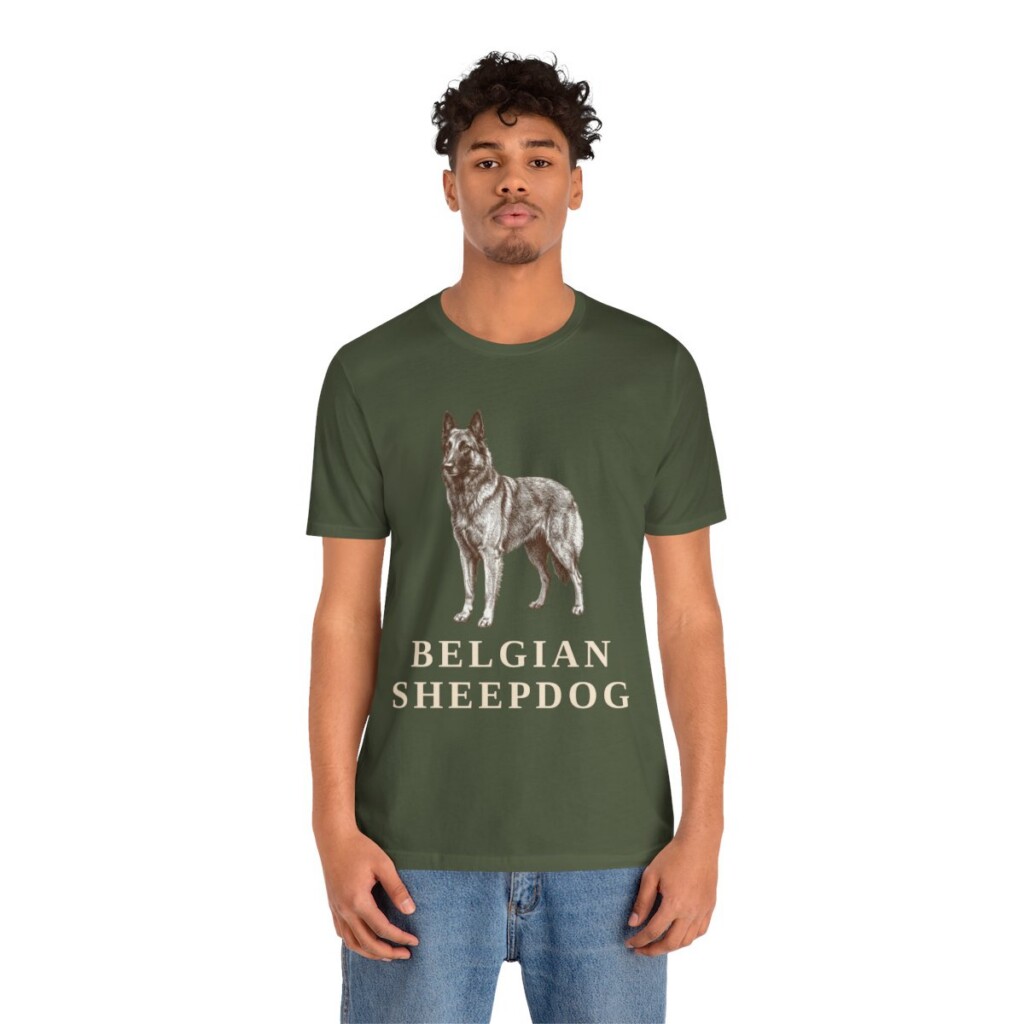 Belgian Sheepdog Shirt, Vintage Dog Sketch Tee, Dog Lover Gift