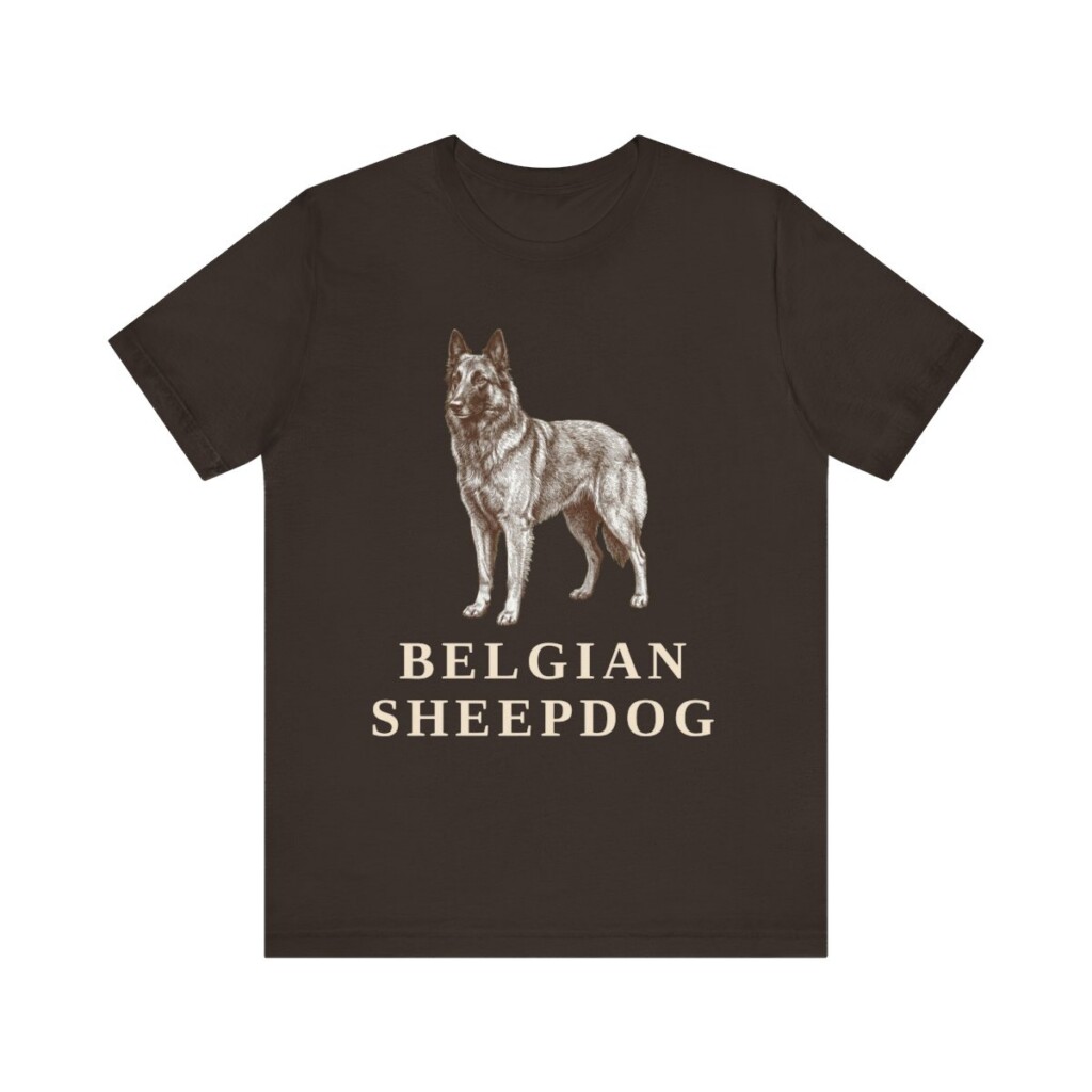 Belgian Sheepdog Shirt, Vintage Dog Sketch Tee, Dog Lover Gift