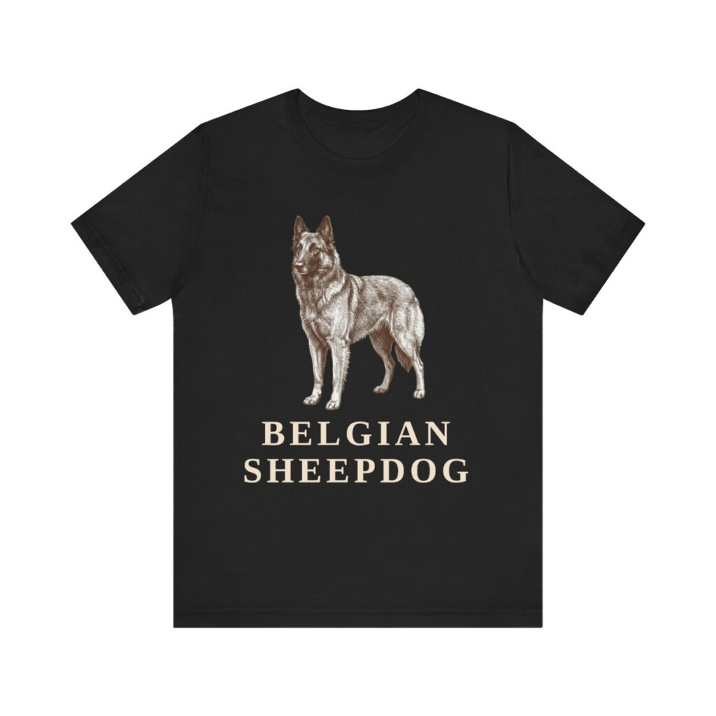 Belgian Sheepdog Shirt, Vintage Dog Sketch Tee, Dog Lover Gift