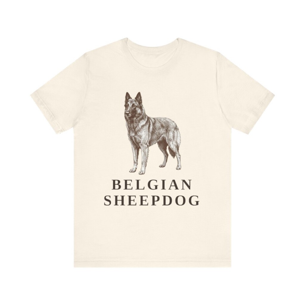 Belgian Sheepdog Shirt, Vintage Dog Sketch Tee, Dog Lover Gift