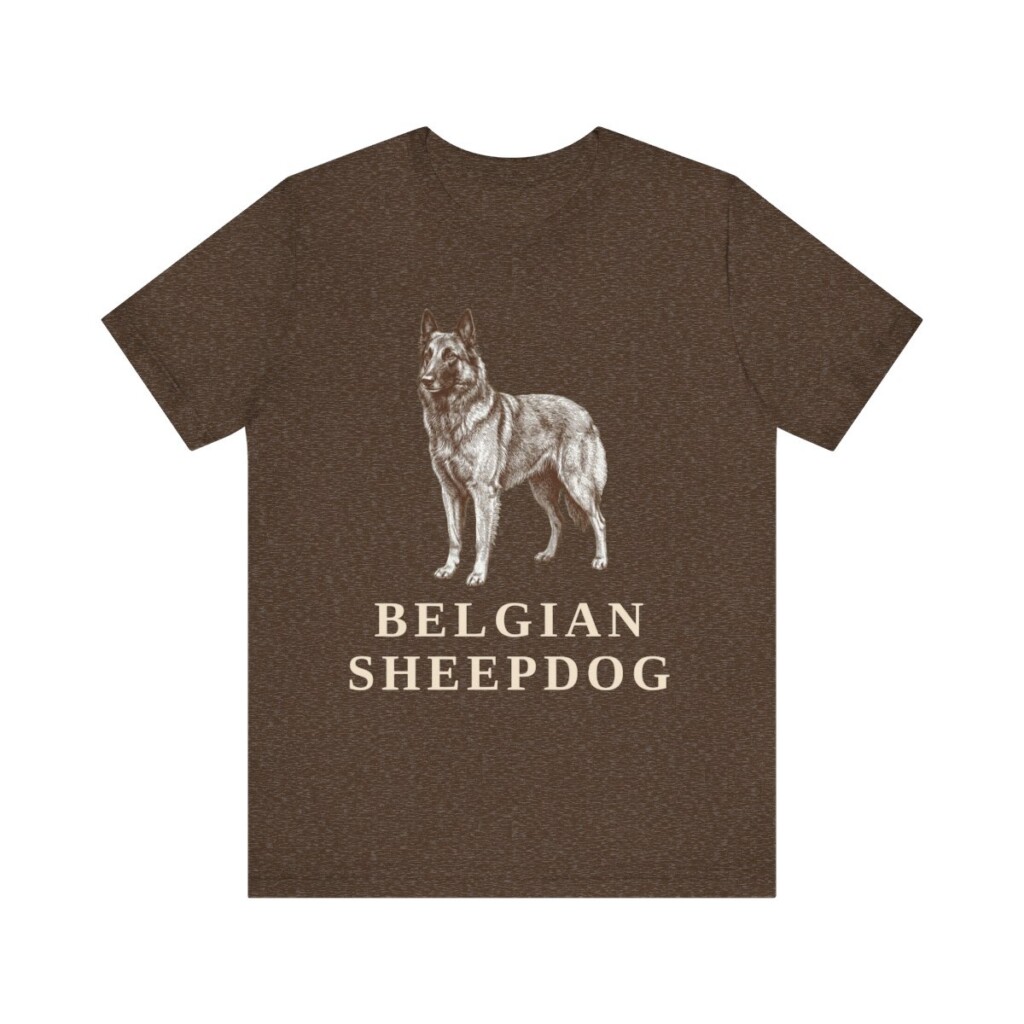 Belgian Sheepdog Shirt, Vintage Dog Sketch Tee, Dog Lover Gift