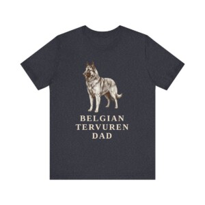 Belgian Tervuren Dad Shirt, Vintage Dog Sketch Tee, Dog Dad Gift