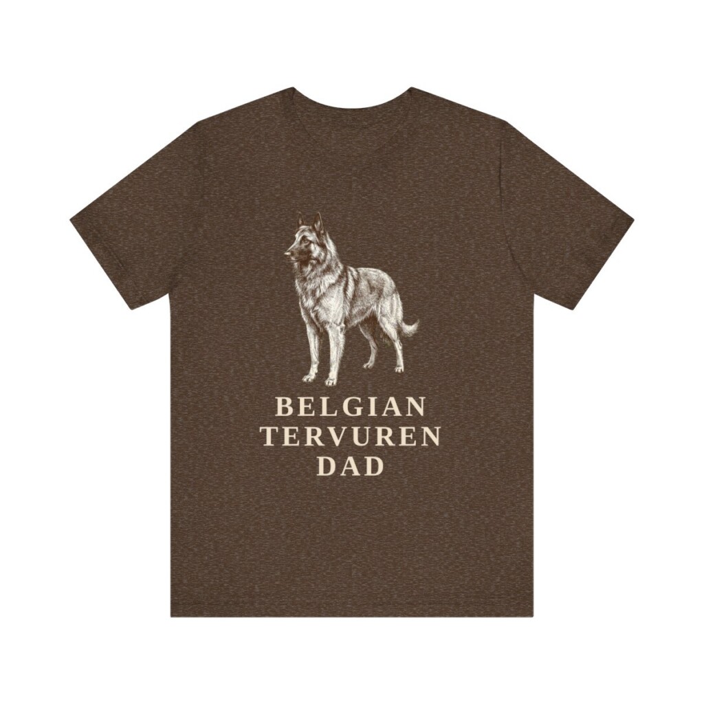 Belgian Tervuren Dad Shirt, Vintage Dog Sketch Tee, Dog Dad Gift Belgian Tervuren Dad Shirt, Vintage Dog Sketch Tee, Dog Dad Gift