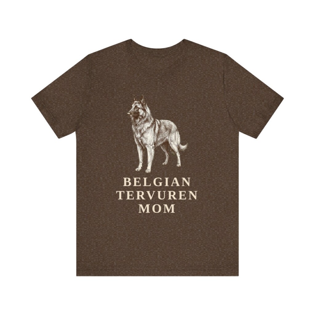 Belgian Tervuren Mom Shirt, Vintage Dog Sketch Tee, Dog Mom Gift