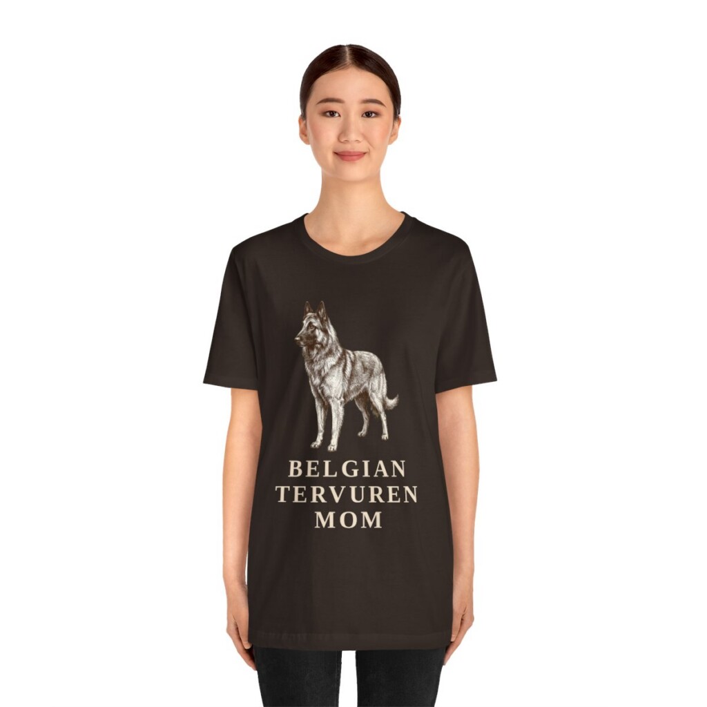 Belgian Tervuren Mom Shirt, Vintage Dog Sketch Tee, Dog Mom Gift