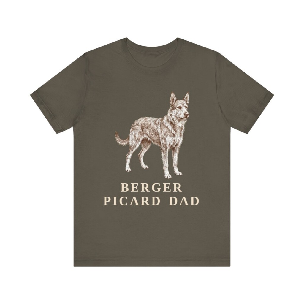 Berger Picard Dad Shirt, Vintage Dog Sketch Tee, Dog Dad Gift Berger Picard Dad Shirt, Vintage Dog Sketch Tee, Dog Dad Gift