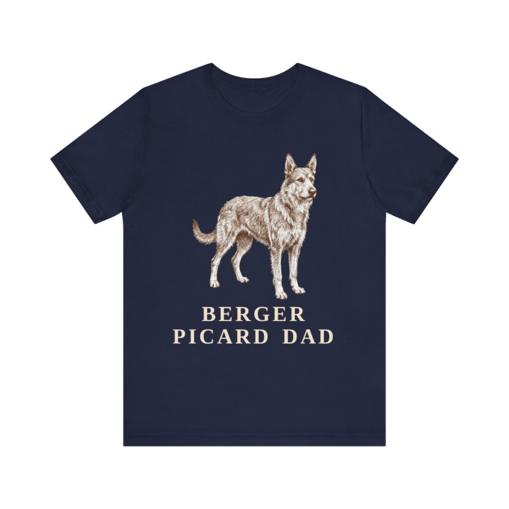 Berger Picard Dad Shirt, Vintage Dog Sketch Tee, Dog Dad Gift Berger Picard Dad Shirt, Vintage Dog Sketch Tee, Dog Dad Gift