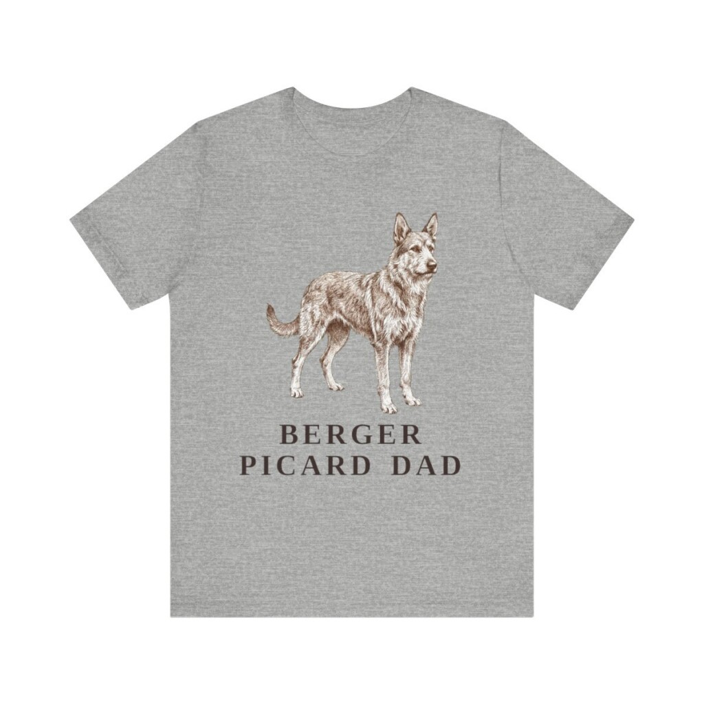 Berger Picard Dad Shirt, Vintage Dog Sketch Tee, Dog Dad Gift Berger Picard Dad Shirt, Vintage Dog Sketch Tee, Dog Dad Gift