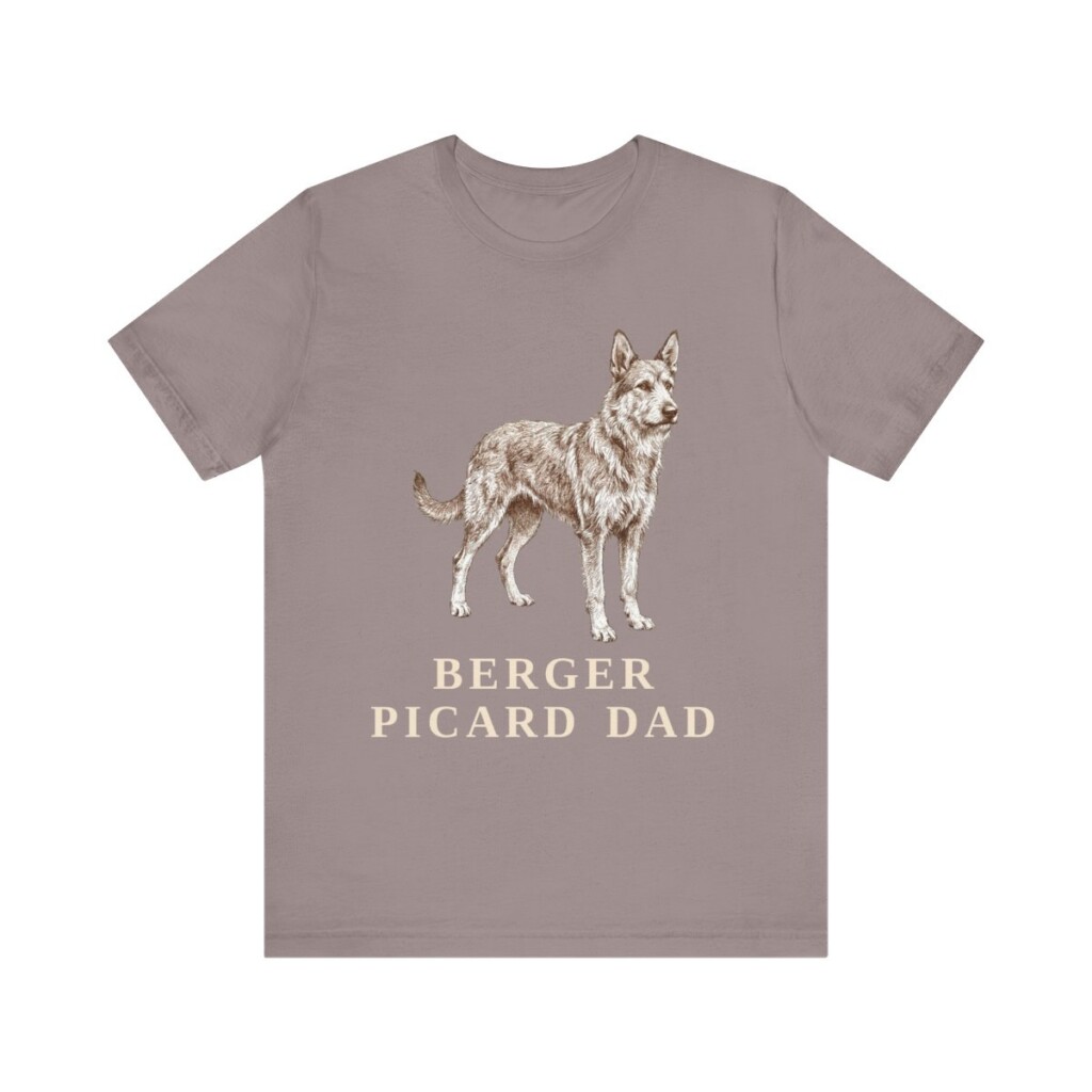 Berger Picard Dad Shirt, Vintage Dog Sketch Tee, Dog Dad Gift Berger Picard Dad Shirt, Vintage Dog Sketch Tee, Dog Dad Gift