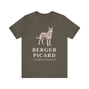 Berger Picard Latin Shirt, Vintage Dog Sketch Tee, Dog Latin Gift