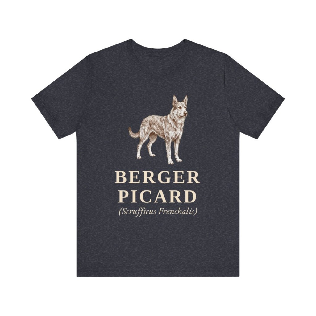 Berger Picard Latin Shirt, Vintage Dog Sketch Tee, Dog Latin Gift