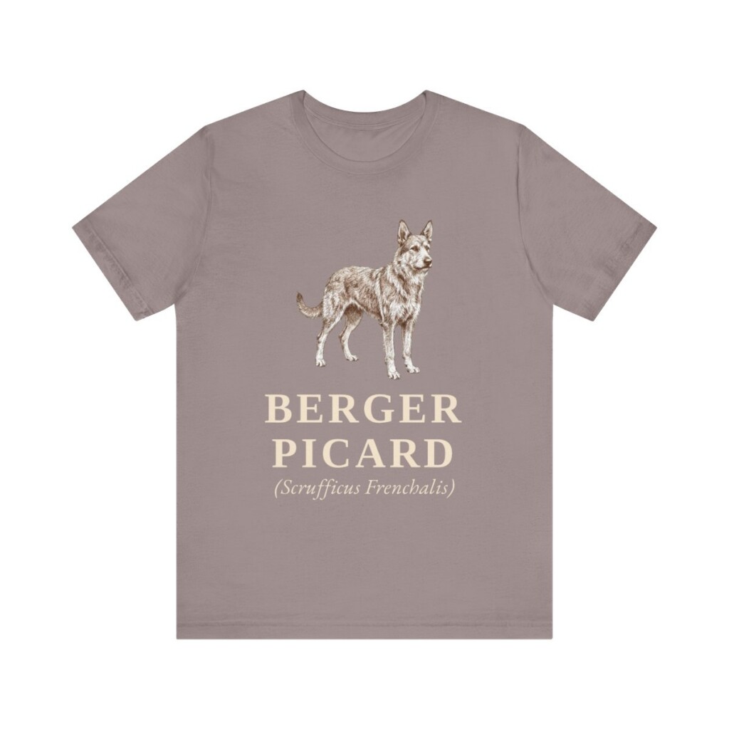 Berger Picard Latin Shirt, Vintage Dog Sketch Tee, Dog Latin Gift