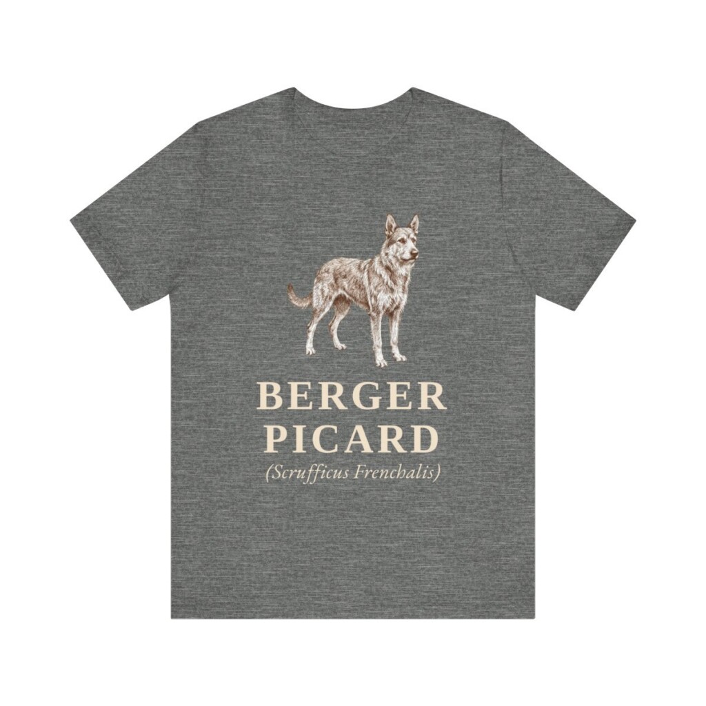 Berger Picard Latin Shirt, Vintage Dog Sketch Tee, Dog Latin Gift
