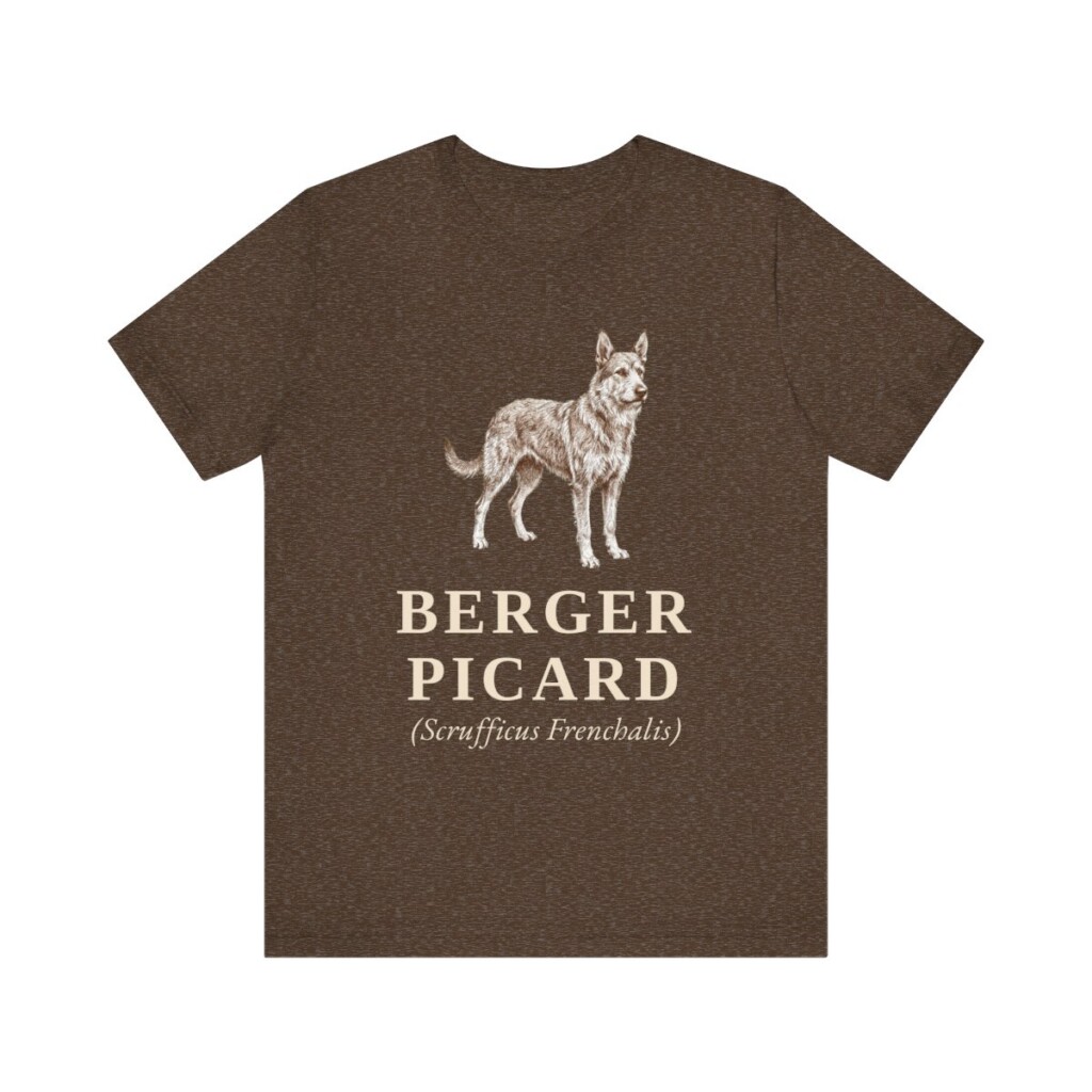 Berger Picard Latin Shirt, Vintage Dog Sketch Tee, Dog Latin Gift